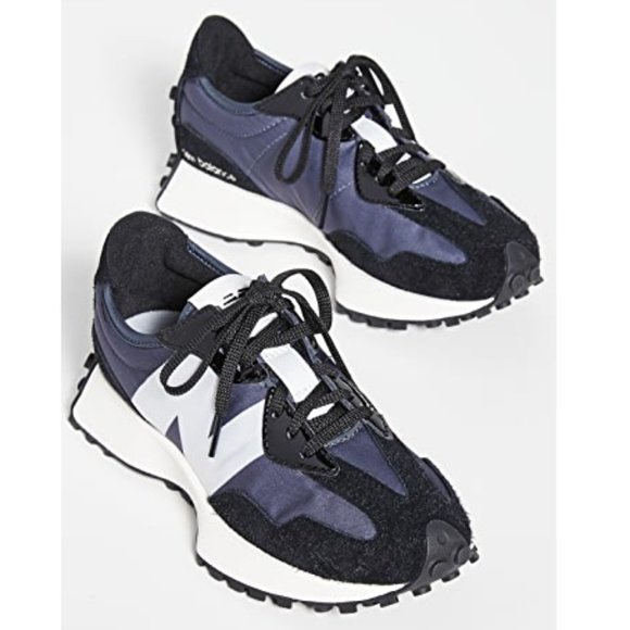 New Balance Shoes New Balance 327 Classic Trainers Black Suede 65